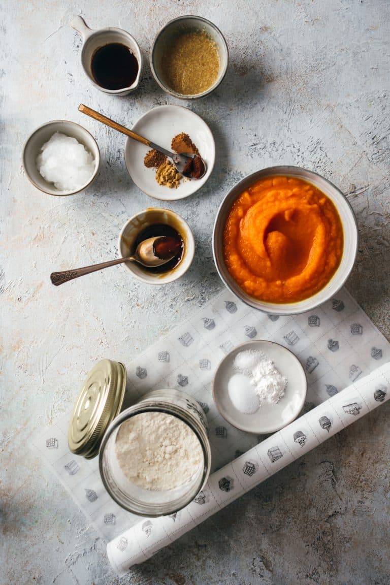 Ingredients for vegan pumpkin scones.