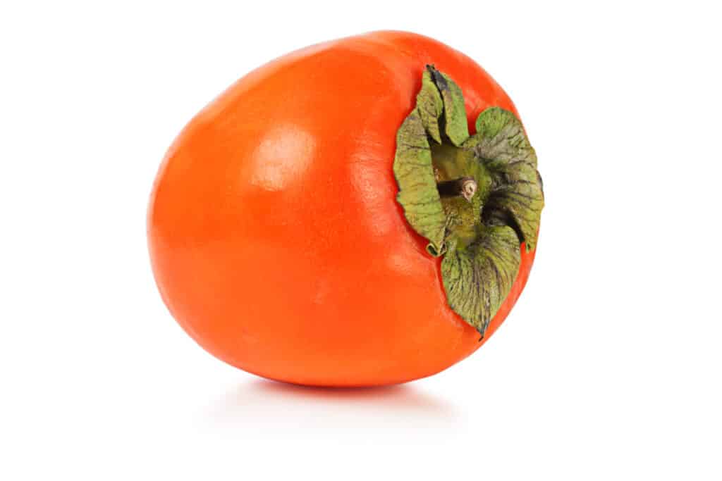 One oval shaped Tsurunoko Persimmon.