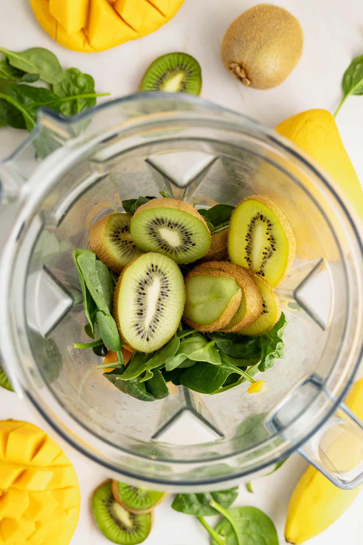 Kiwi added to the top of blender.