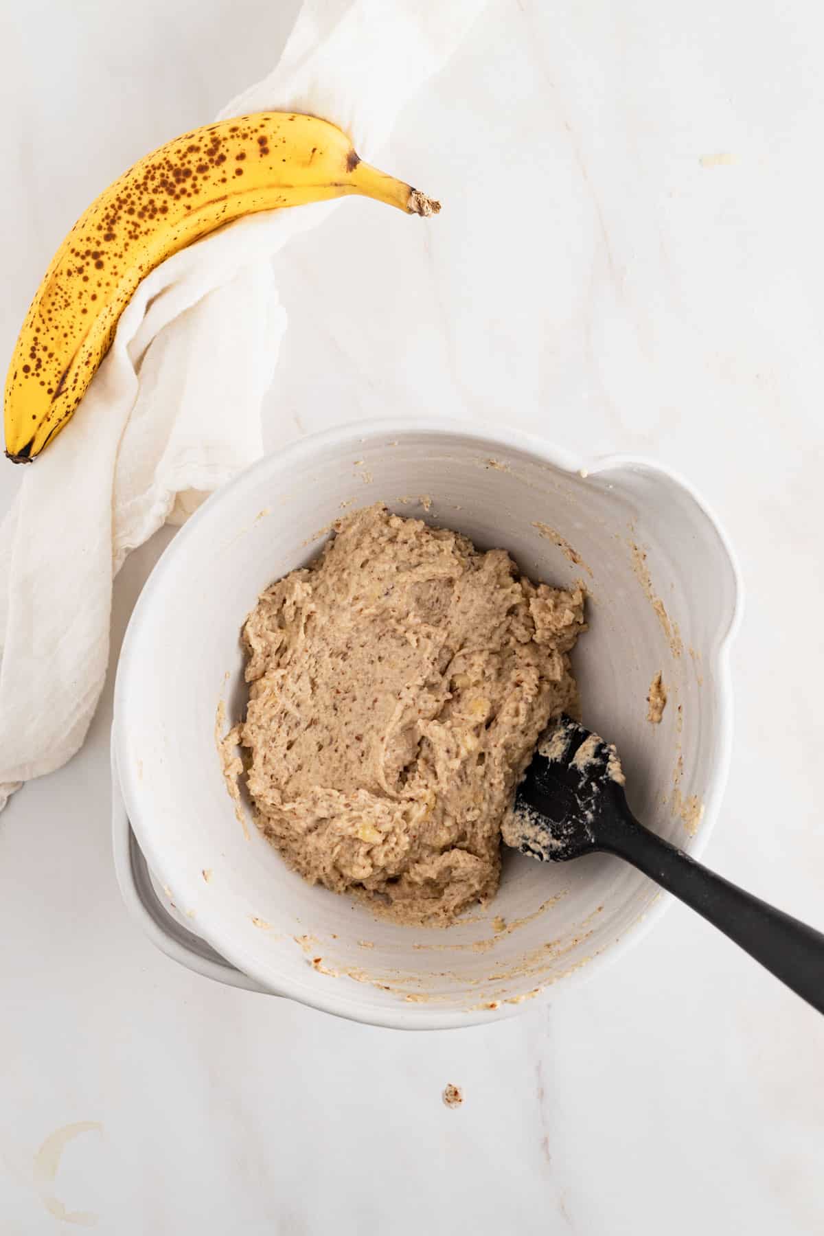 Ingredients for mini banana muffins.